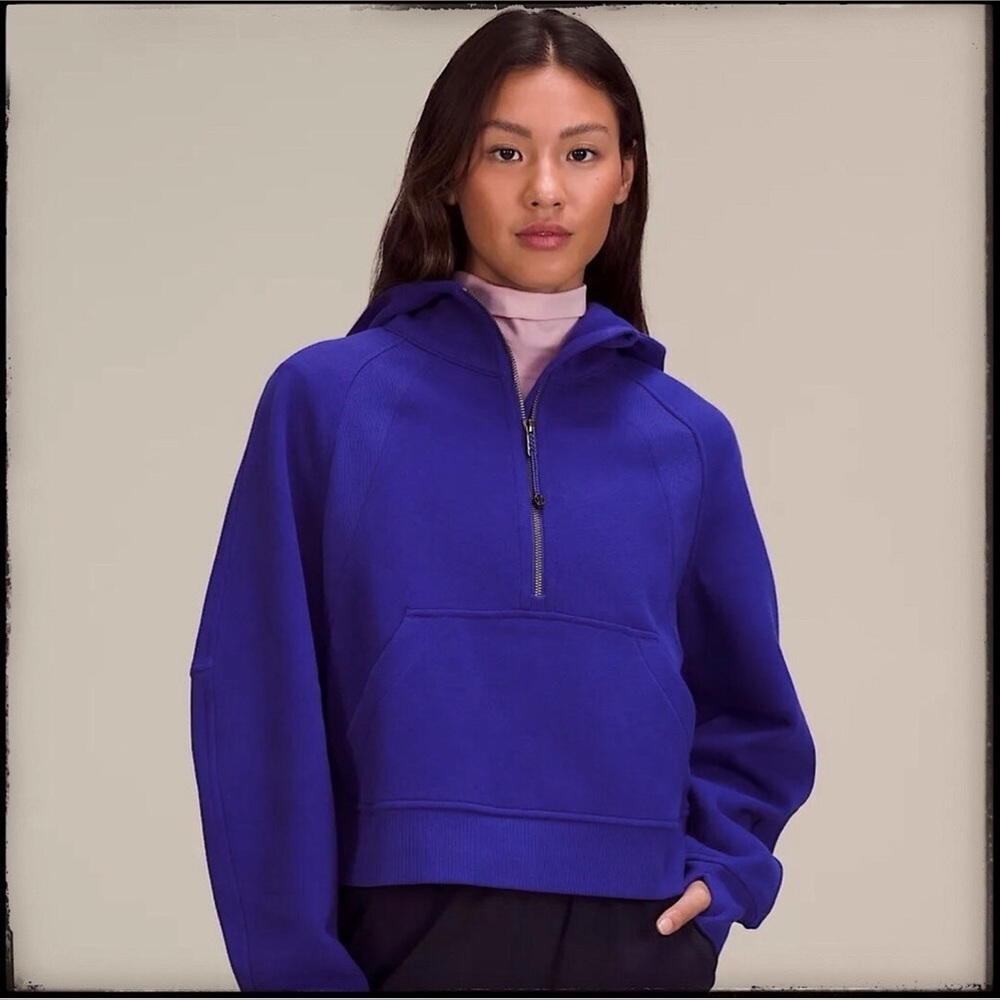 Lululemon Scuba Oversized 1/2 Zip Hoodie [RARE COLOR—Psychic Blue]